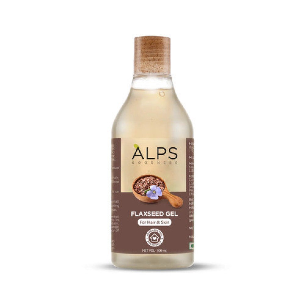 Alps Goodness Flaxeed Gel For Hair & Skin | Frizz-Control | Smoothening | Moisture Rich | Soft Long Hair-300 Ml