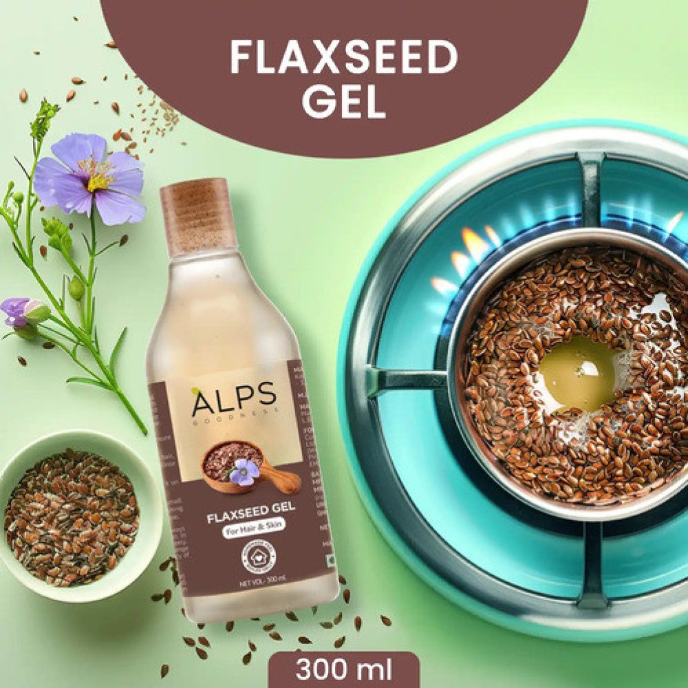 Alps Goodness Flaxeed Gel For Hair & Skin | Frizz-Control | Smoothening | Moisture Rich | Soft Long Hair-300 Ml