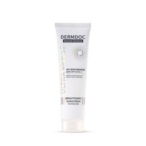 DERMDOC 4% Niacinamide Brightening Sunscreen with SPF 50 Sun Protection (30 gm) | Sunblock | Sunscreen for Oily Skin | PA +++ | UV Protection | Shine Free Formula