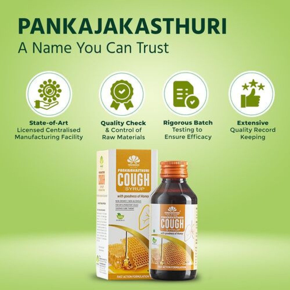 Pankajakasthuri Cough Syrup with Honey 100ml