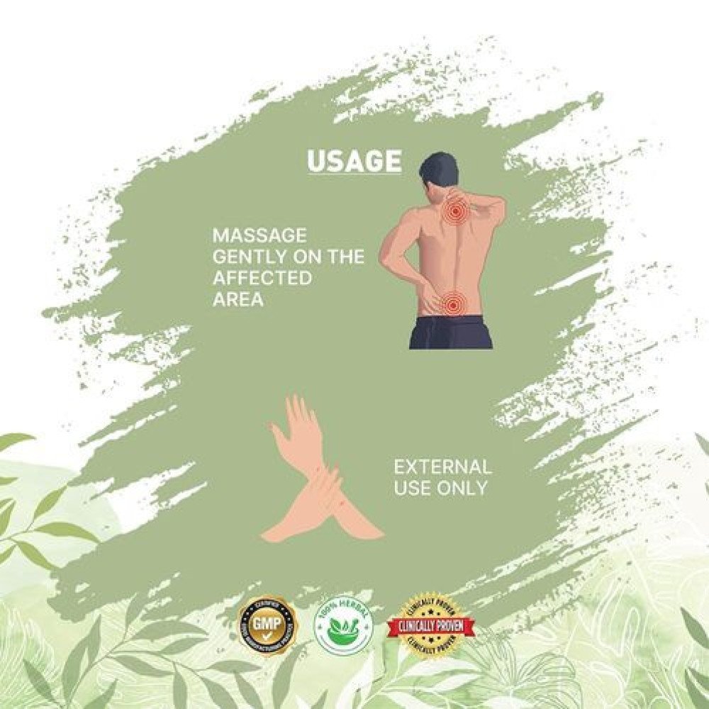 Pankajakasthuri Orthoherb Oil Ayurvedic Pain Relief from Joint, Muscle, Back Pain, Sprains, Sports injuries reducing Inflammation and Sciatica - 100ml