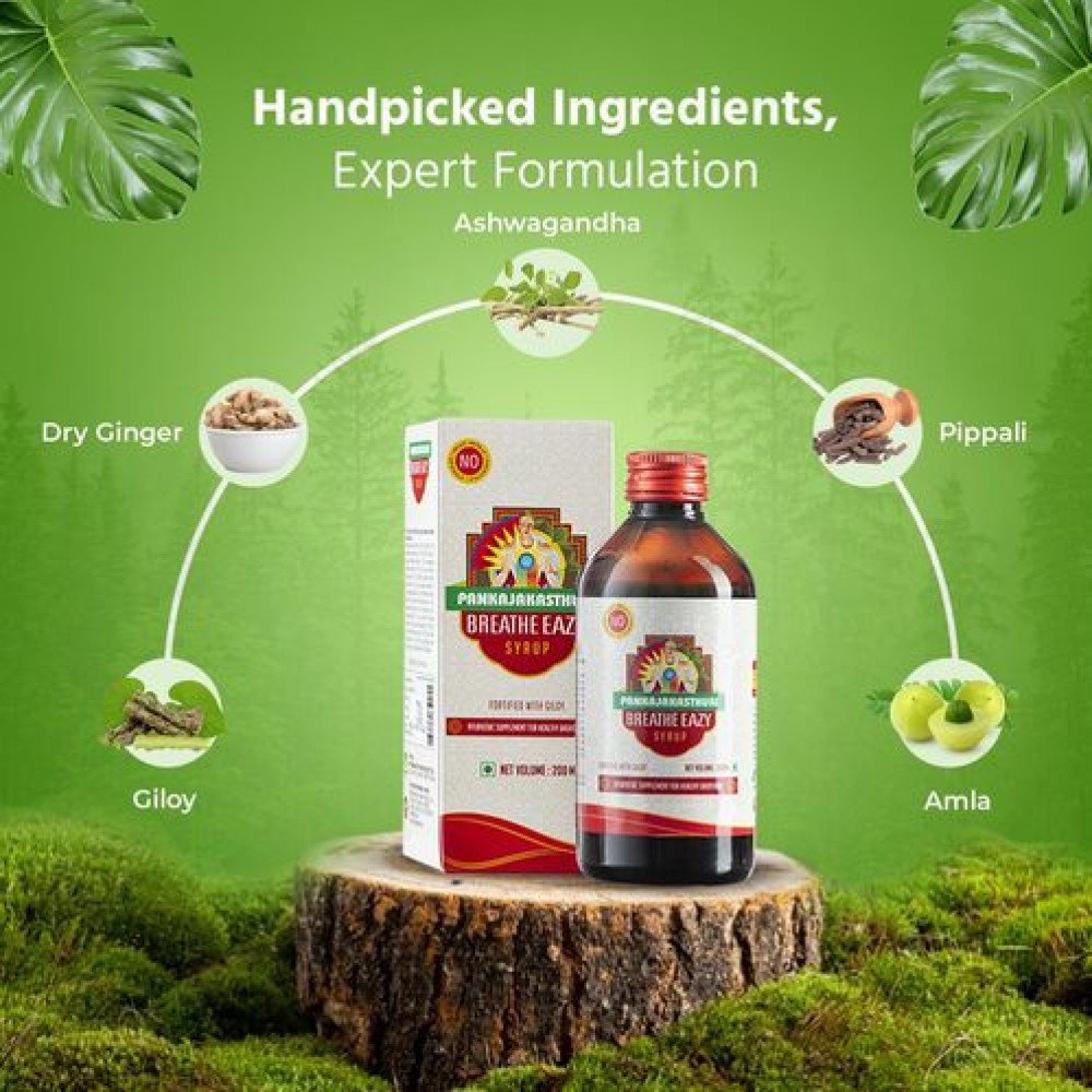 Pankajakasthuri Syrup - Breathe easy, 200ml Bottle