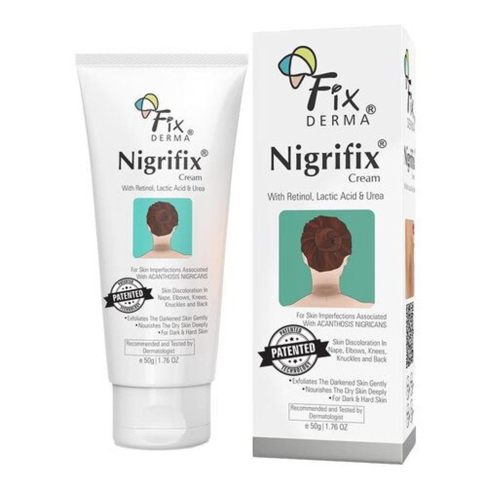 Fixderma Nigrifix Cream for Acanthosis Nigricans with Lactic Acid | Dermatologist Tested Retinol Cream | For Dark Body Parts like Neck, Ankles, Knuckles, Armpits, Thighs & Elbows-50 Gm