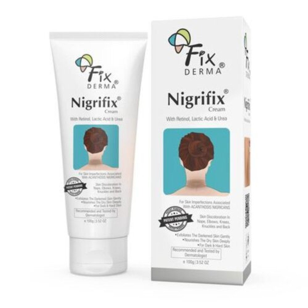 Fixderma Nigrifix Cream for Acanthosis Nigricans with Lactic Acid | Dermatologist Tested Retinol Cream | For Dark Body Parts like Neck, Ankles, Knuckles, Armpits, Thighs & Elbows-100 G