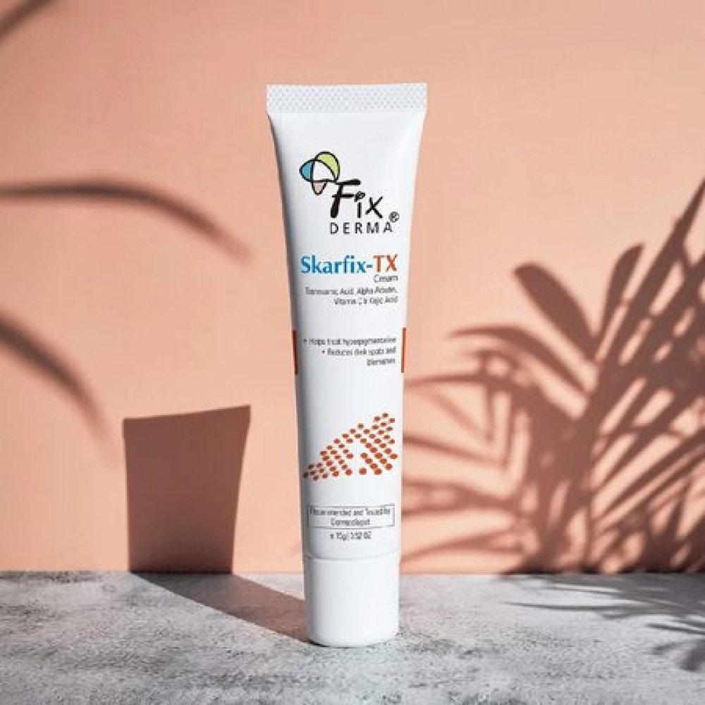 Fixderma Tranexamic Acid + 2% Kojic Acid + 1% Arbutin SKARFIX -TX Face Cream | Pigmentation Removal Cream | Kojic Acid | Uneven Skin Tone - 15 gm