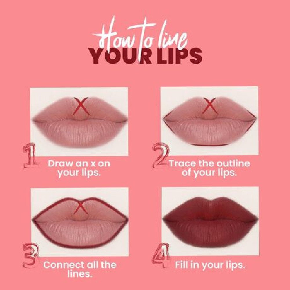 MARS Matte Liner Set of 10 | One Swipe Smooth Application | Long Lasting & Travel Friendly Lip Pencil | Multicolor | Set-A (1.4g x 10) (Satin)