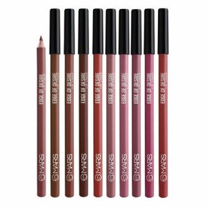 MARS Matte Liner Set of 10 | One Swipe Smooth Application | Long Lasting & Travel Friendly Lip Pencil | Multicolor | Set-B (1.4g x 10)