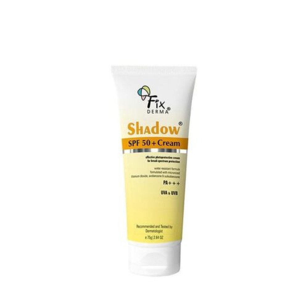 Fixderma Shadow Sunscreen SPF 50+ Cream PA+++ Dry Skin For Body & Face Broad Spectrum Sunscreen For UVA & UVB Protection Non Greasy & Water Resistant-75gm