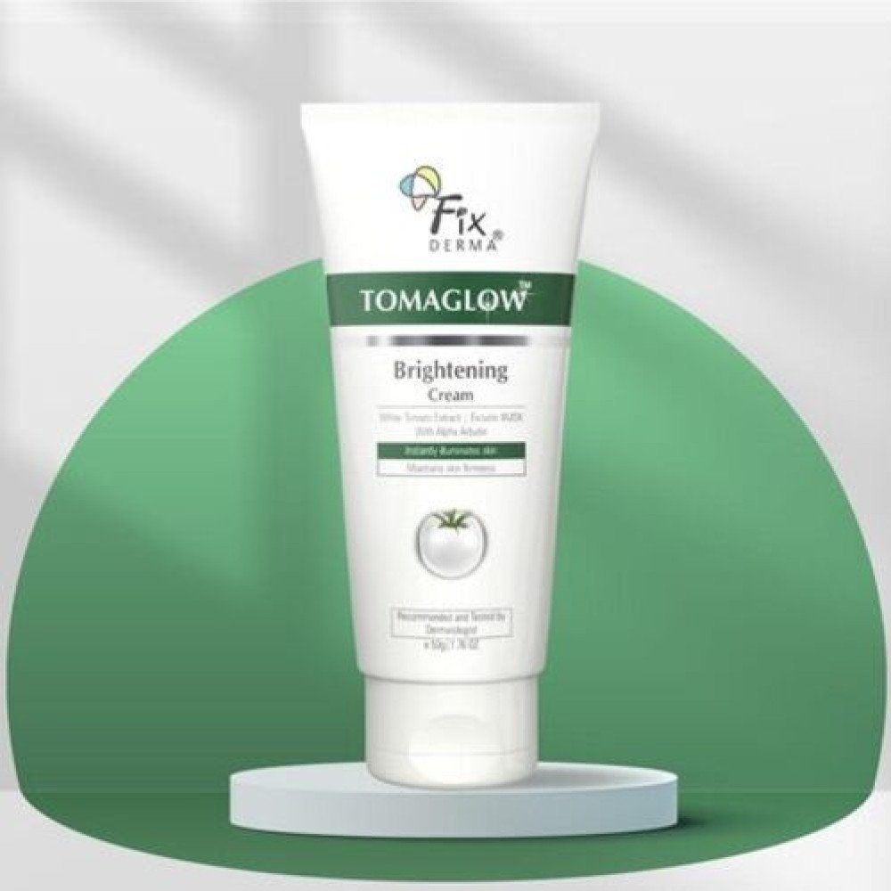 FIXDERMA Tomaglow Brightening Face Cream With White Tomato Extract, Excutin 4MSK With 2% Alpha Arbutin 4% Niacinamide, Lightens Dark Spots & Instantly Illuminates Skin, Face Cream For"