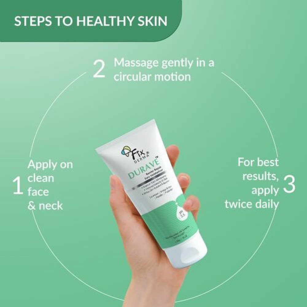 Fixderma Durave Radiance & Brightening Oil Free Face Moisturizer with Probiotics | Aloe Vera | Brightening Face Moisturizer for Women & Men - 50gm