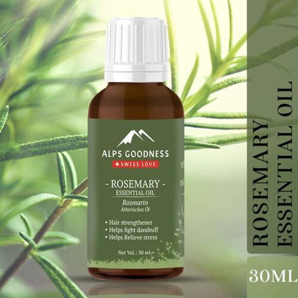 Alps Goodness Rosemary Essential Oil (30 ml), Stimulates Hair Growth & Helps in Skin Toning - For Hair & Skin - Cruelty Free