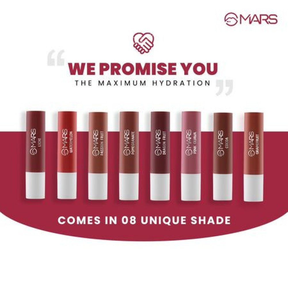 Mars Aqua Splash Tinted Lip Balm Enriched with Shea Butter, Jojoba Oil, Vitamin-E & Cocoa Extract | Repair Chapped Lips | Non-Sticky, Moisturising & Nourishing | 3.0 gm (04-PINK GUAVA)