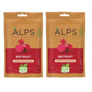 Alps Beetroot Powder For Skin & Hair, 50g 100% Natural Powder Face Mask For Skin Brightening Hair Mask For Nourishing Hair Follicles No Chemicals, No Preservatives-Pack Of-2