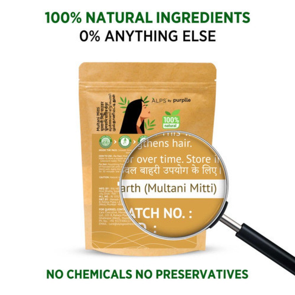 Alps Goodness Multani Mitti Powder 50 g - Face Pack Powder for  Oily Skin Natural Glow - 100% Pure & Natural