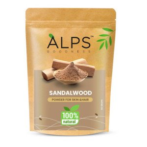 Alps Goodness Sandalwood Powder for Skin & Hair, 50 g | 100% Natural Face Mask Powder For Even Toned Glowing Skin | No Chemicals, No Preservatives, No Pesticides