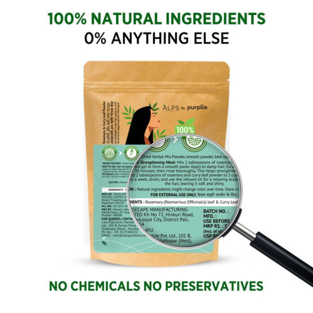 Alps Goodness French Green Glay  Powder for Skin & Hair, 50 g | 100% Natural Face Mask Powder For Even Toned Glowing Skin | No Chemicals, No Preservatives, No Pesticides