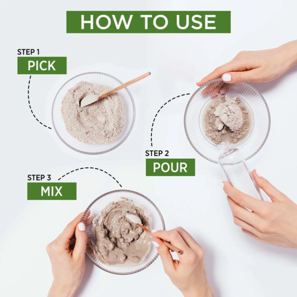 Alps Goodness French Green Glay  Powder for Skin & Hair, 50 g | 100% Natural Face Mask Powder For Even Toned Glowing Skin | No Chemicals, No Preservatives, No Pesticides