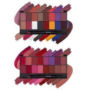 MARS Infinity Lip Palette | Demi Matte | 16 Colors to Infinte Lipstick Colors | Free Spatula cum Applicator (36.0 gm) (01+02-Multicolor)