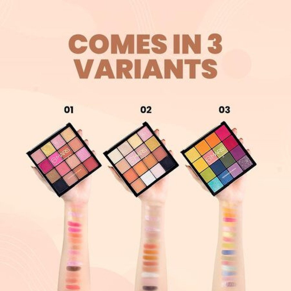 MARS Highly Pigmented Mesmereyes Smoky Eyes, 16-Color Eyeshadow Palette | Multicolor | Matte Finish | Shimmery Eye Shadow Palette | (20.8 G) (01-Multicolor)