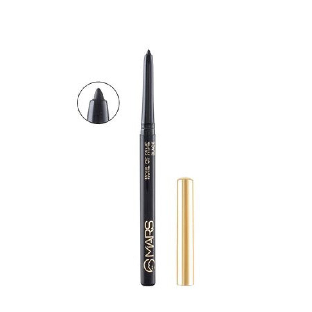 MARS Kohl of Fame Up to 12 Hours Stay Kajal | Smudgeproof and Waterproof | Long Lasting (0.35g) (Black)