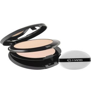 MARS Wonder 2 In 1 Compact With Mirror And Powder Puff | Oil And Sweat Control | Long Lasting Compact Powder For All Skin | Natural Finish (16.0Gm) (Shade-01)