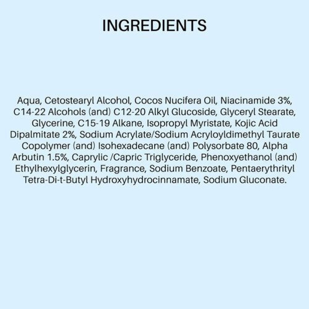 DERMDOC 2% Kojic Acid Night Cream  With Niacinamide  Alpha Arbutin | Face Moisturizer For Glowing  Brightening Skin | Reduces Dark Spots  Pigmentation