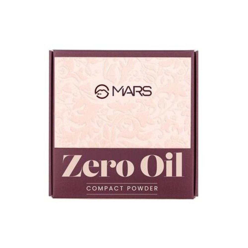 MARS Zero Oil Compact with an Applicator (10 gm) (01-LIGHT) | Non-Comedogenic | Oil Control | Long-Lasting | Matte Finish | Light-Weight | Minimize Pores | Travel Friendly