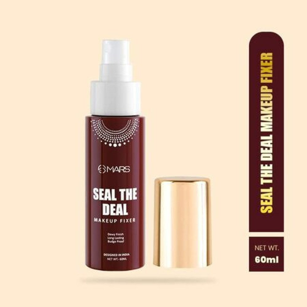 MARS Seal the Deal Long-Lasting Makeup Fixer Spray with Hyaluronic Acid | Hydrating Dewy Base Setting Spray for Professional Face Makeup | Budge Proof | Non Sticky (60 ml)